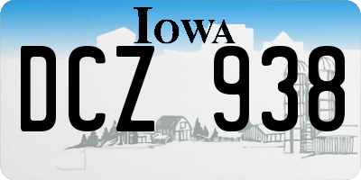 IA license plate DCZ938