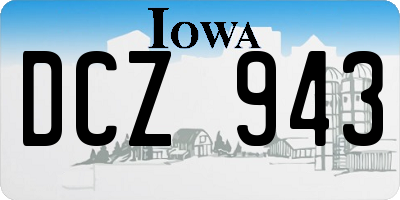 IA license plate DCZ943