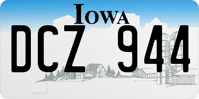 IA license plate DCZ944