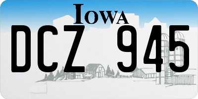 IA license plate DCZ945