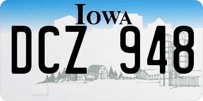 IA license plate DCZ948