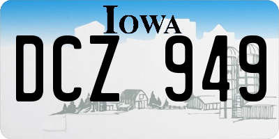 IA license plate DCZ949