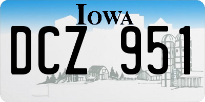 IA license plate DCZ951
