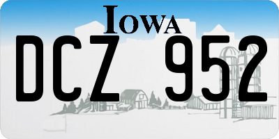IA license plate DCZ952