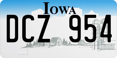 IA license plate DCZ954