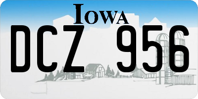 IA license plate DCZ956