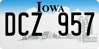 IA license plate DCZ957