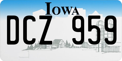IA license plate DCZ959