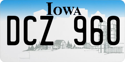 IA license plate DCZ960