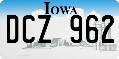 IA license plate DCZ962
