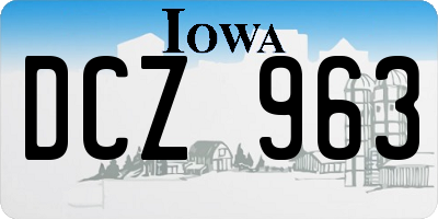 IA license plate DCZ963