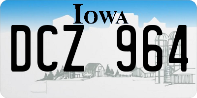 IA license plate DCZ964