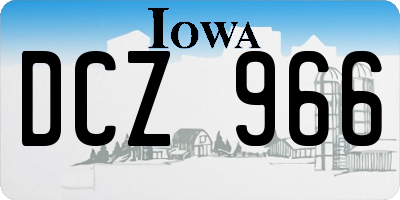 IA license plate DCZ966