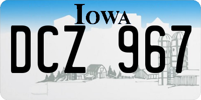 IA license plate DCZ967