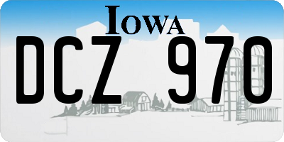 IA license plate DCZ970