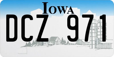 IA license plate DCZ971