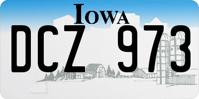 IA license plate DCZ973