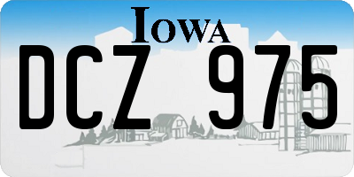 IA license plate DCZ975