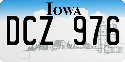 IA license plate DCZ976
