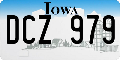 IA license plate DCZ979