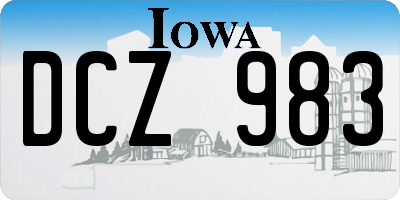 IA license plate DCZ983