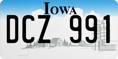 IA license plate DCZ991