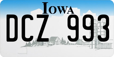 IA license plate DCZ993