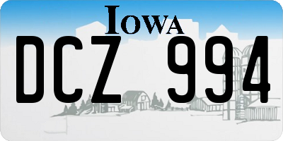 IA license plate DCZ994