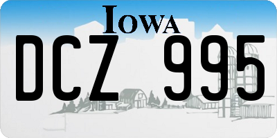 IA license plate DCZ995