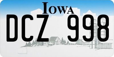 IA license plate DCZ998