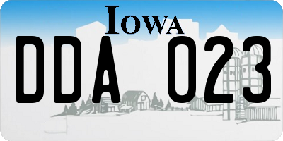 IA license plate DDA023