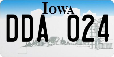 IA license plate DDA024