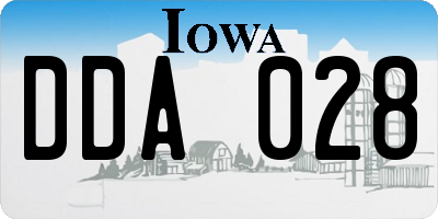 IA license plate DDA028