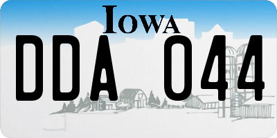 IA license plate DDA044