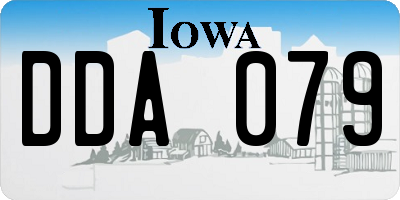 IA license plate DDA079