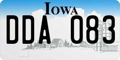 IA license plate DDA083