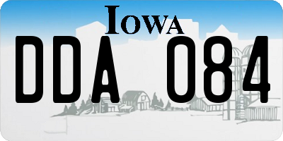 IA license plate DDA084