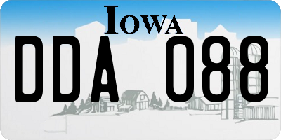 IA license plate DDA088