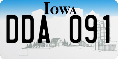 IA license plate DDA091
