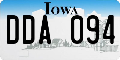 IA license plate DDA094