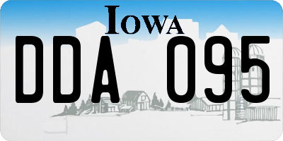 IA license plate DDA095