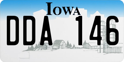 IA license plate DDA146