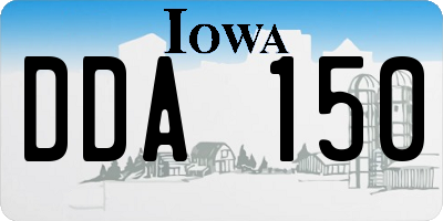 IA license plate DDA150