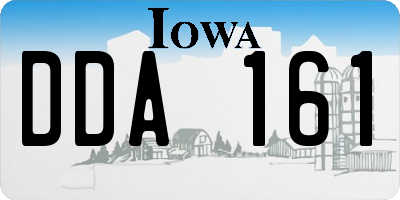 IA license plate DDA161