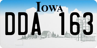 IA license plate DDA163