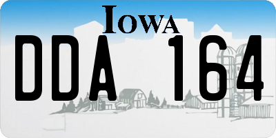 IA license plate DDA164