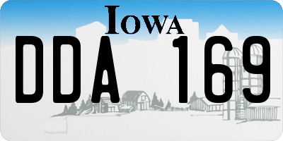 IA license plate DDA169