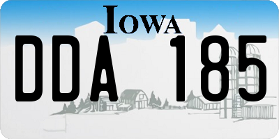IA license plate DDA185