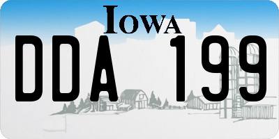 IA license plate DDA199