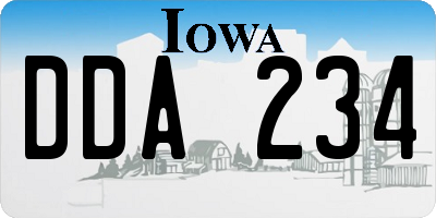 IA license plate DDA234